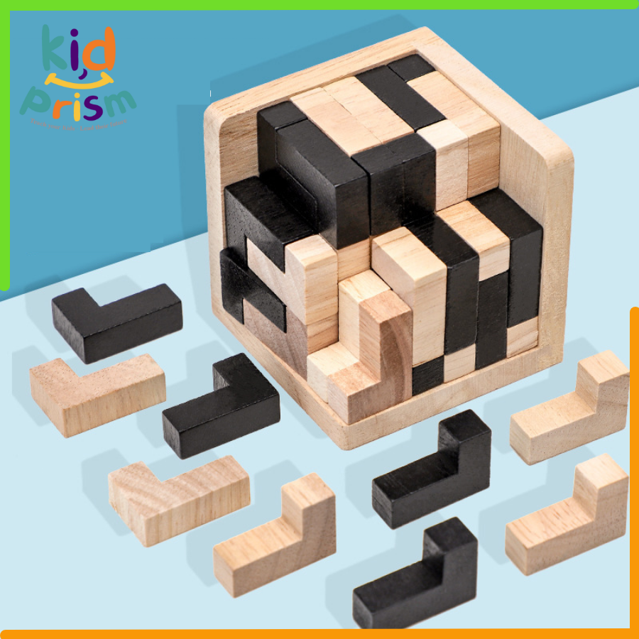 Đồ Chơi Xếp Hình Tetris 3D - Đồ Chơi Rubik Bằng Gỗ 54T 54L sáng tạo hỗ trợ phát triển trí não cho bé - Đồ Chơi giáo dục