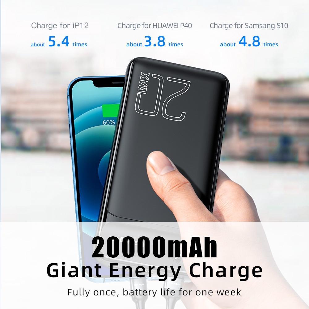 Pin dự phòng ESSAGER 20000mah pd 20w thích hợp cho iP điện di động
