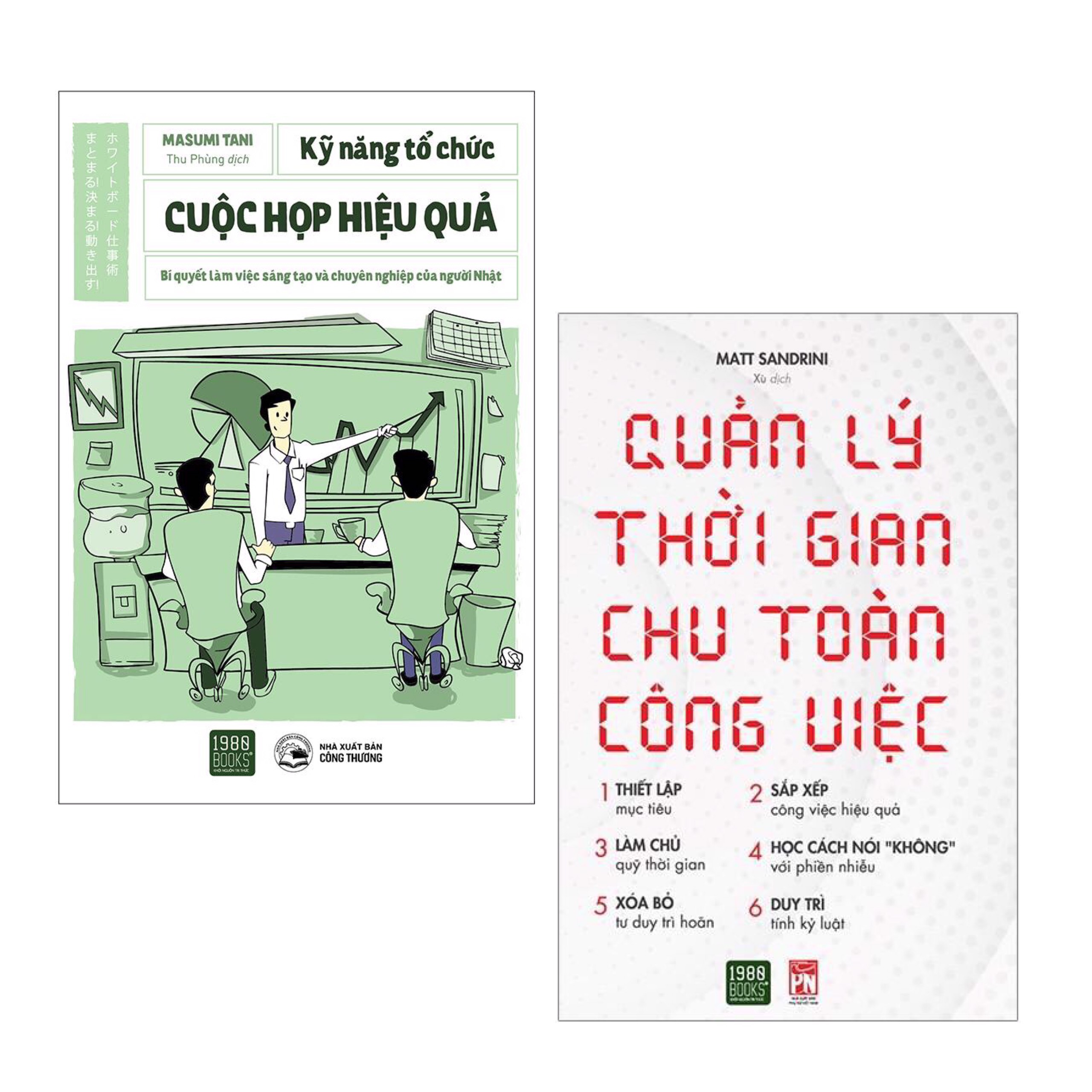 Combo (2 Cuốn) Sách Kỹ Năng Làm Việc Hiệu Quả: Kỹ Năng Tổ Chức Cuộc Họp Hiệu Quả - Bí Quyết Làm Việc Sáng Tạo Và Chuyên Nghiệp Của Người Nhật + Quản Lý Thời Gian Chu Toàn Công Việc