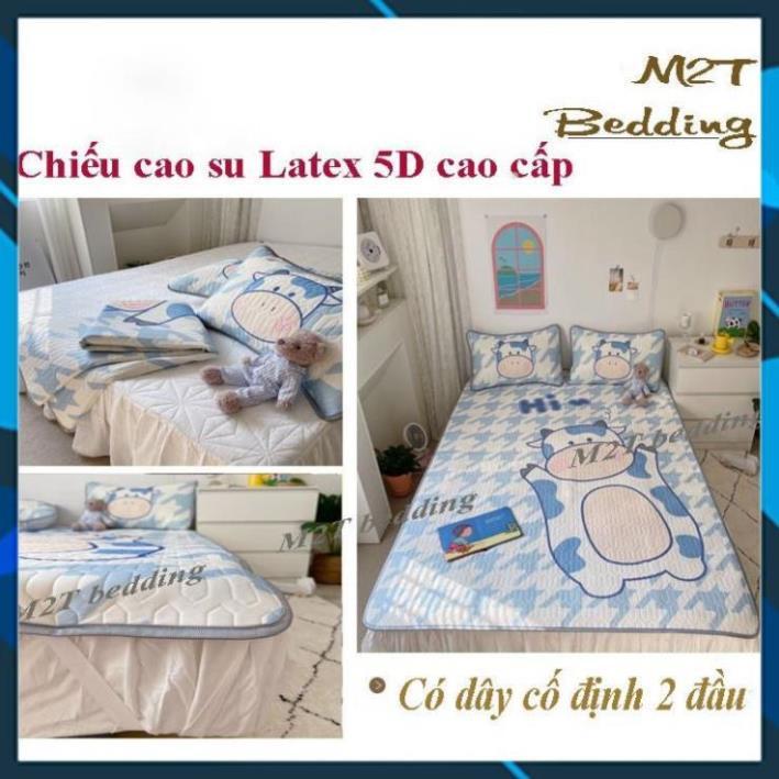 Chiếu điều hòa Latex mủ cao su non họa tiết 5D mát lạnh chuẩn hàng loại 1