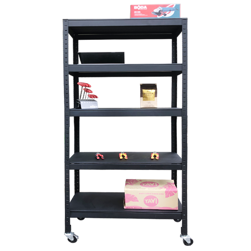 Kệ có bánh xe 5 tầng đa năng 100cm màu đen