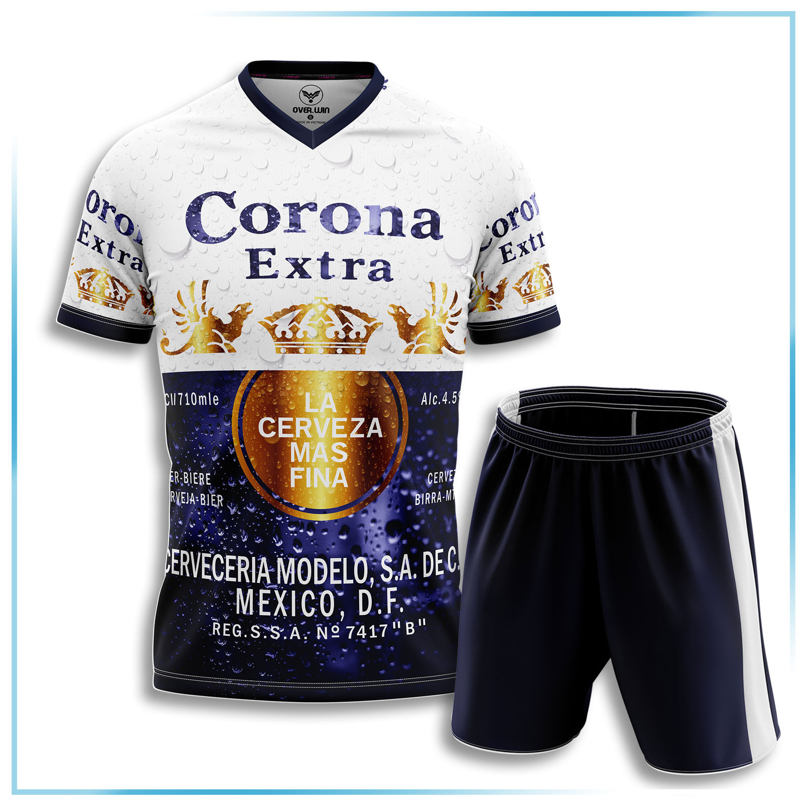 Áo Thể thao Không Logo – Corona – Vải Mè Vuông Cao Cấp