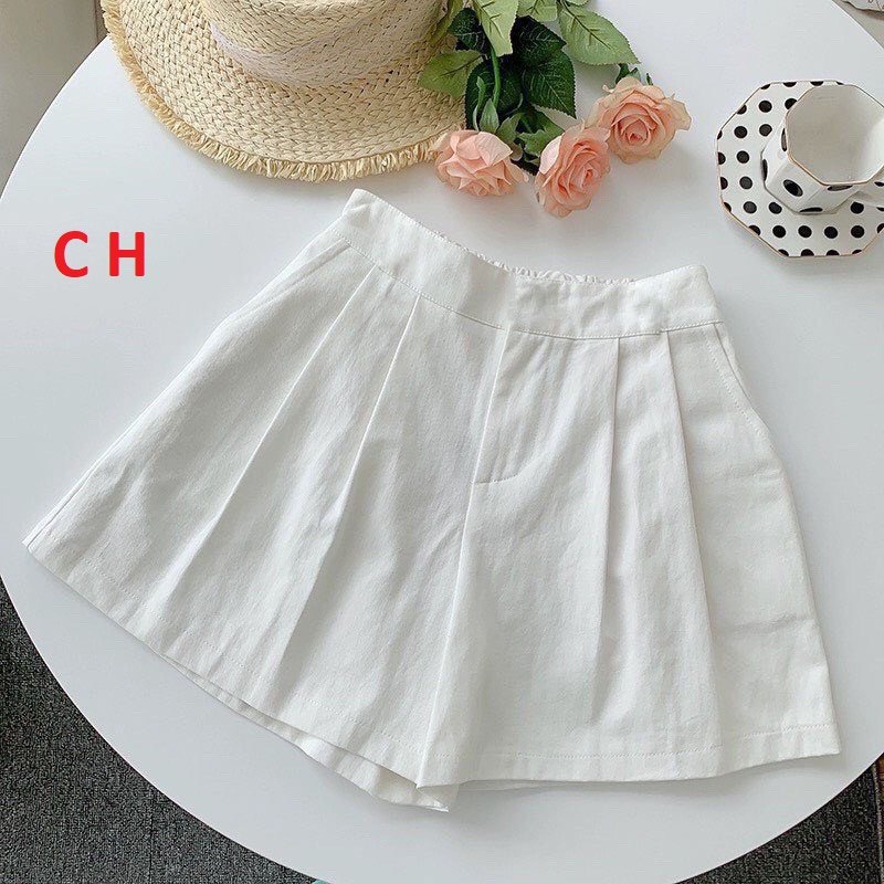 (Ảnh thật) Quần sooc kaki lưng chun giả váy