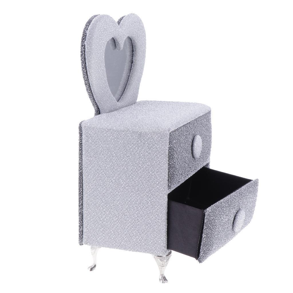 1/6 European Style Silver Dressing Table Dresser Dolls House Furniture for 12'' Hot Toys Phicen Action Figure