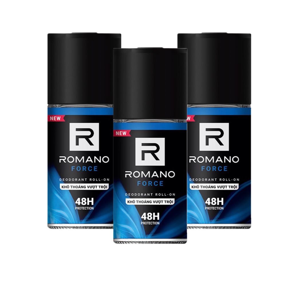 Combo 3 lăn khử mùi Romano Froce (50ml*3)+ Tặng 1 xà bông tắm 50gr