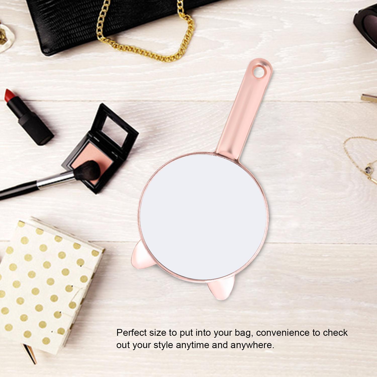 Gương trang điểm cầm tay, hình tròn, bọc khung nhựa chắc chắn, chất lượng cho chị em phụ nữ