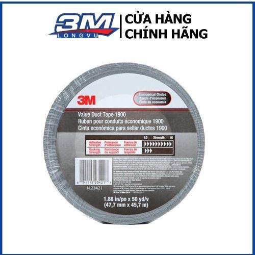 Băng Keo Vải Siêu Cường Đa Dụng 3M Value Duct Tape 1900 Sliver Chính Hãng - 47,7mm x 45,7m - 3M Long Vu