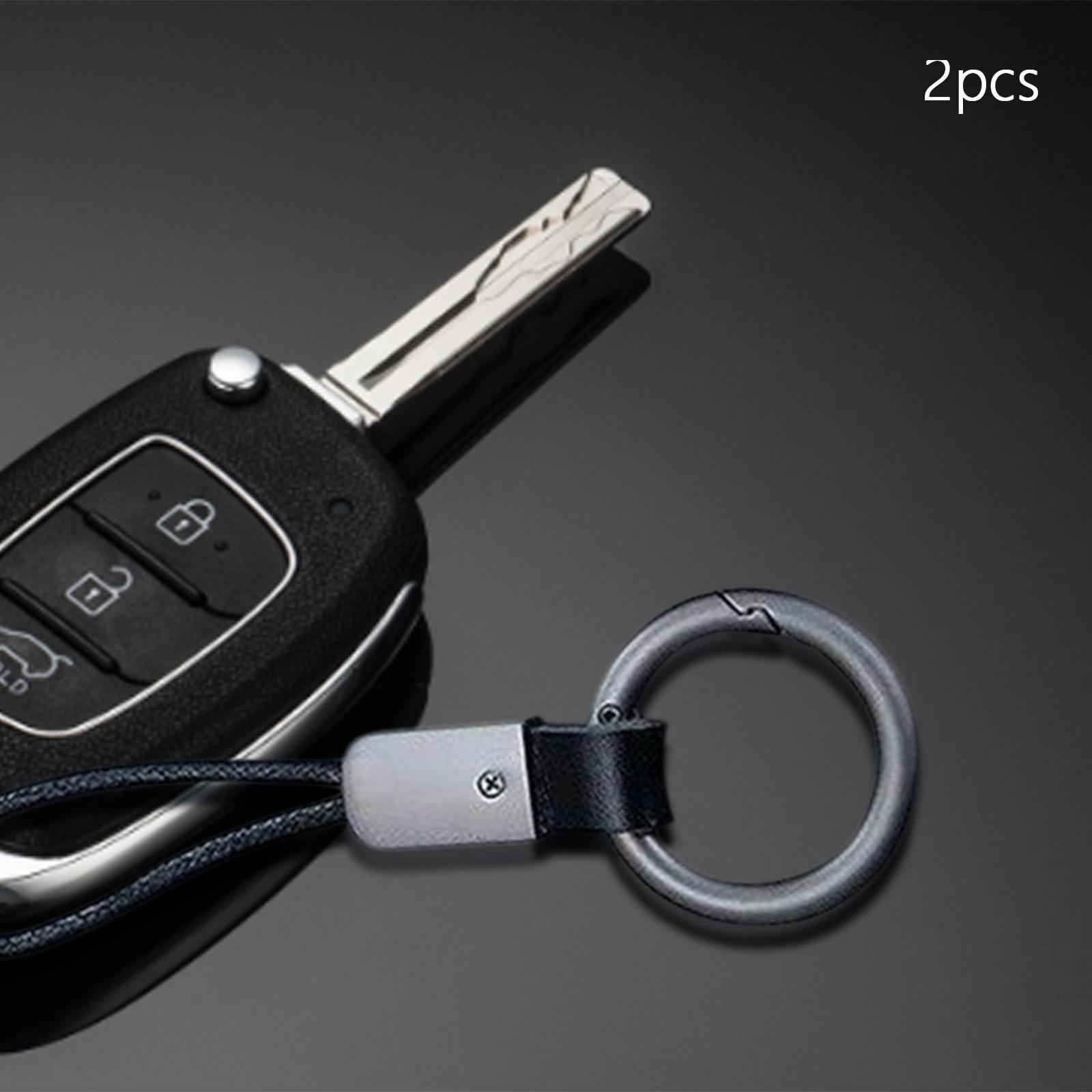 2x Car Keychains Key, Universal Easy to Install, with Anti Lost , Accessories Simple PU Leather Rope, Key Chains Key Fob Keychain Holder