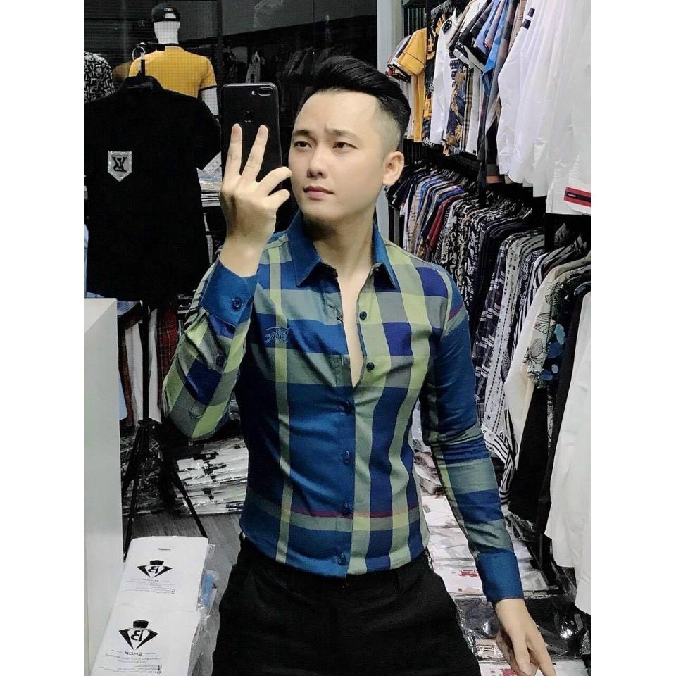 ÁO SƠ MI TAY DÀI PHONG CÁCH HÀN QUỐC KẺ SỌC CARO