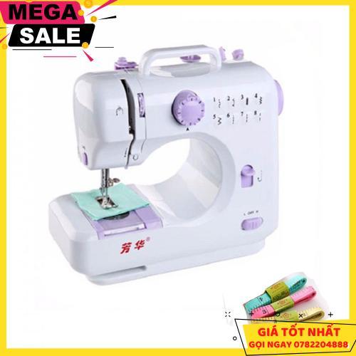 Máy May Mini Gia Đình 12 Kiểu May Fhsm 505A, Tặng Kèm Thước Dây 1.5M - Giao Hàng Toàn Quốc