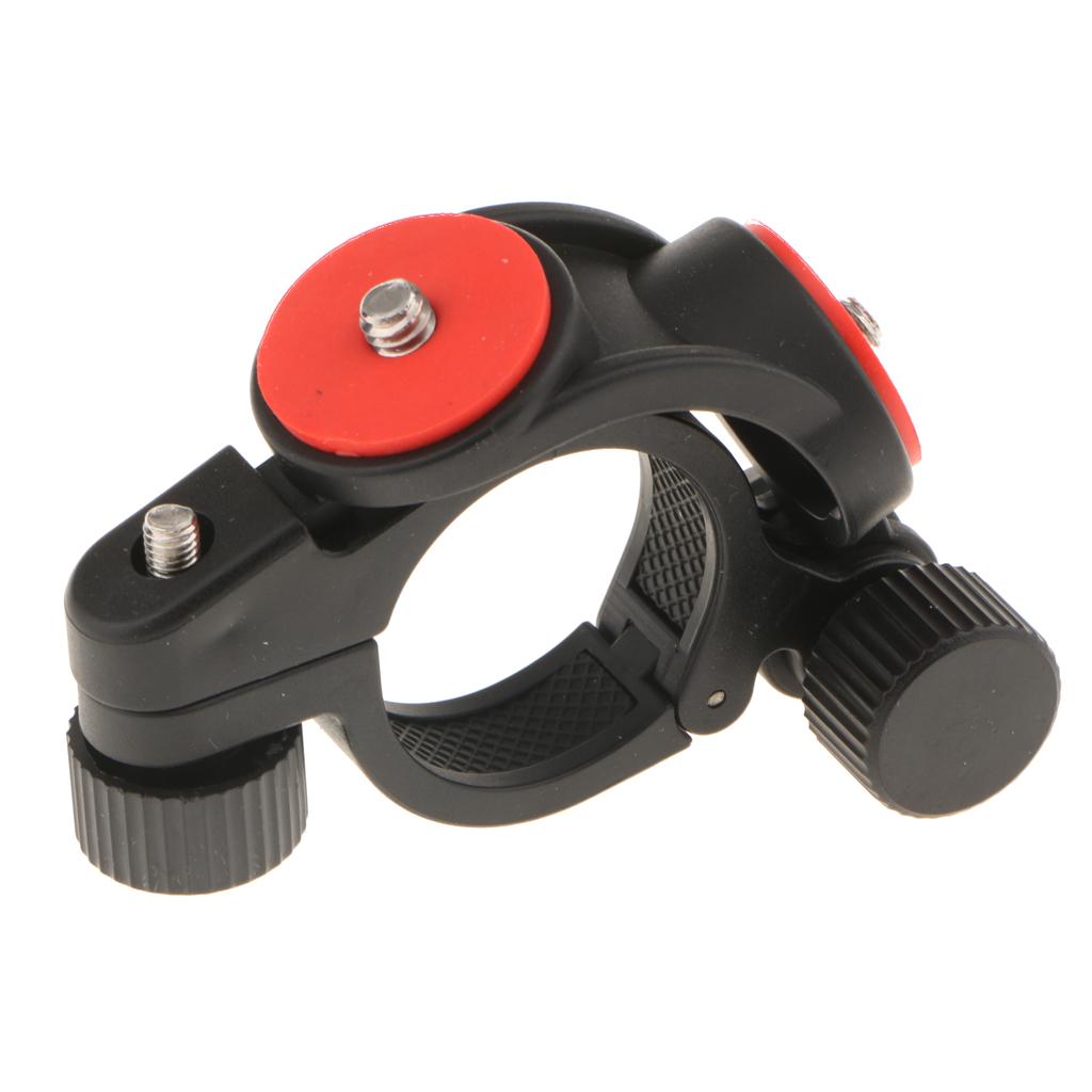 Bike Handlebar Mount Clamp Adapter With Phone Clip For Go Pro Smartphone