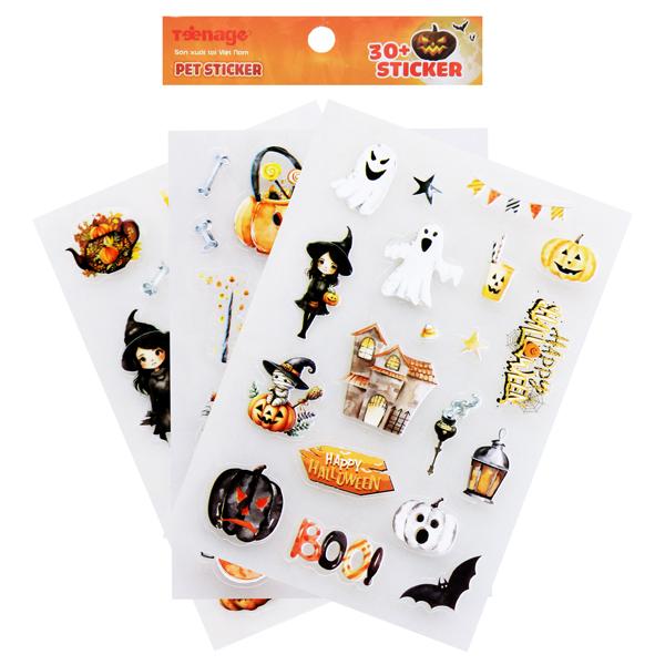 Bộ 30 Pet Sticker Halloween - Teenage SP-02