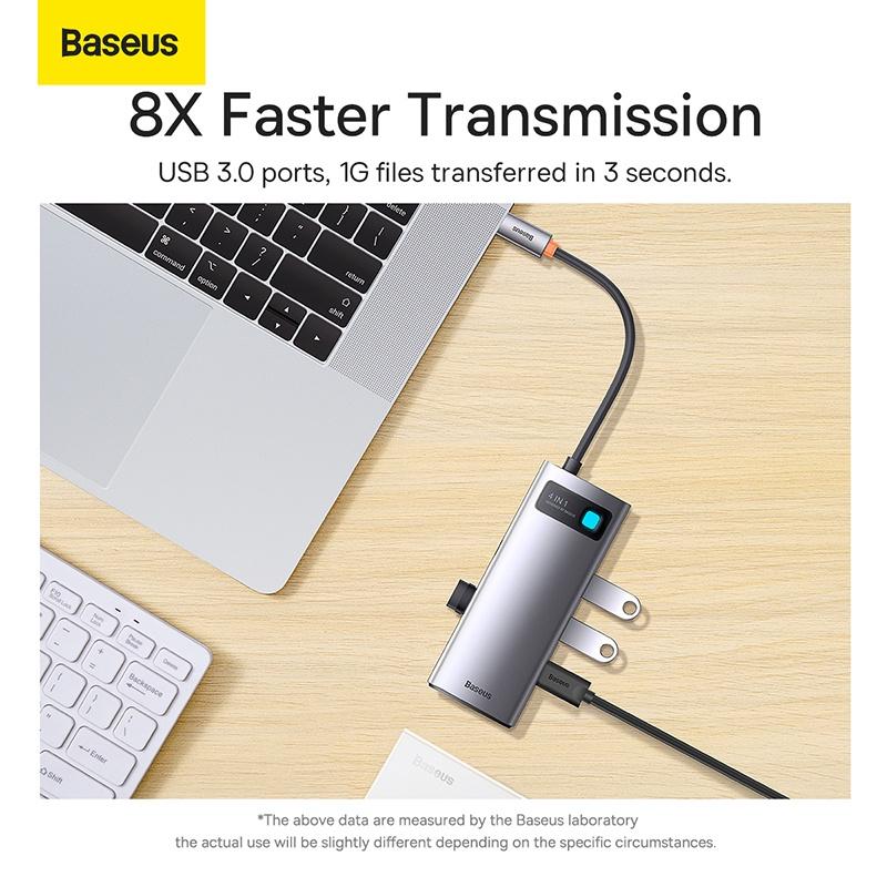 Bộ Hub Mở Rộng Cho Macbook/Laptop Baseus Metal Gleam Multifunctional Type-C HUB Docking Station (Hàng chính hãng)