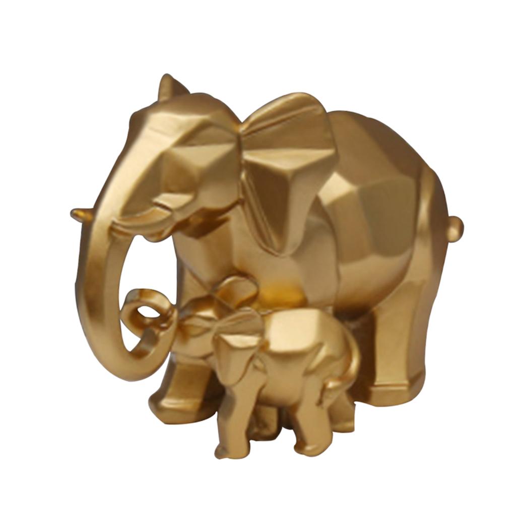 1 Pair Mother And Son Elephant Decor Ornaments For Home Office Decor