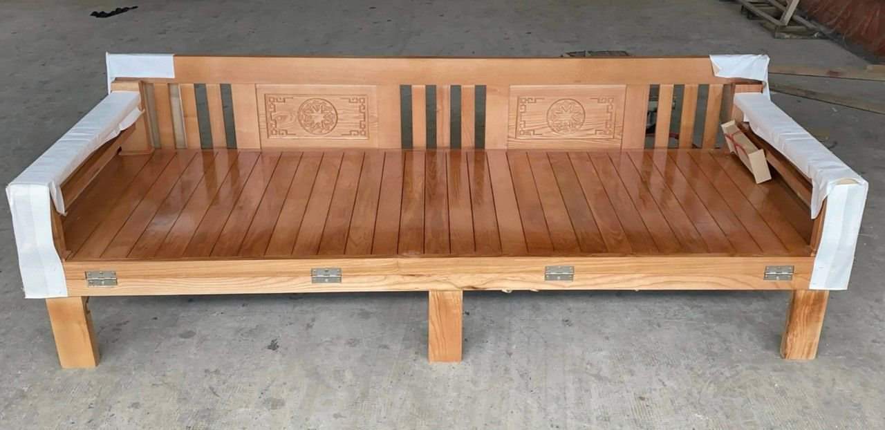 Ghế gấp -Ghế trường kỷ thành giường gỗ sồi nga 1m4