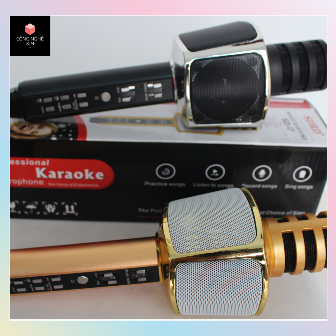 Micro karaoke bluetooth SD17 bass hay âm chuẩn - hàng nhập khẩu