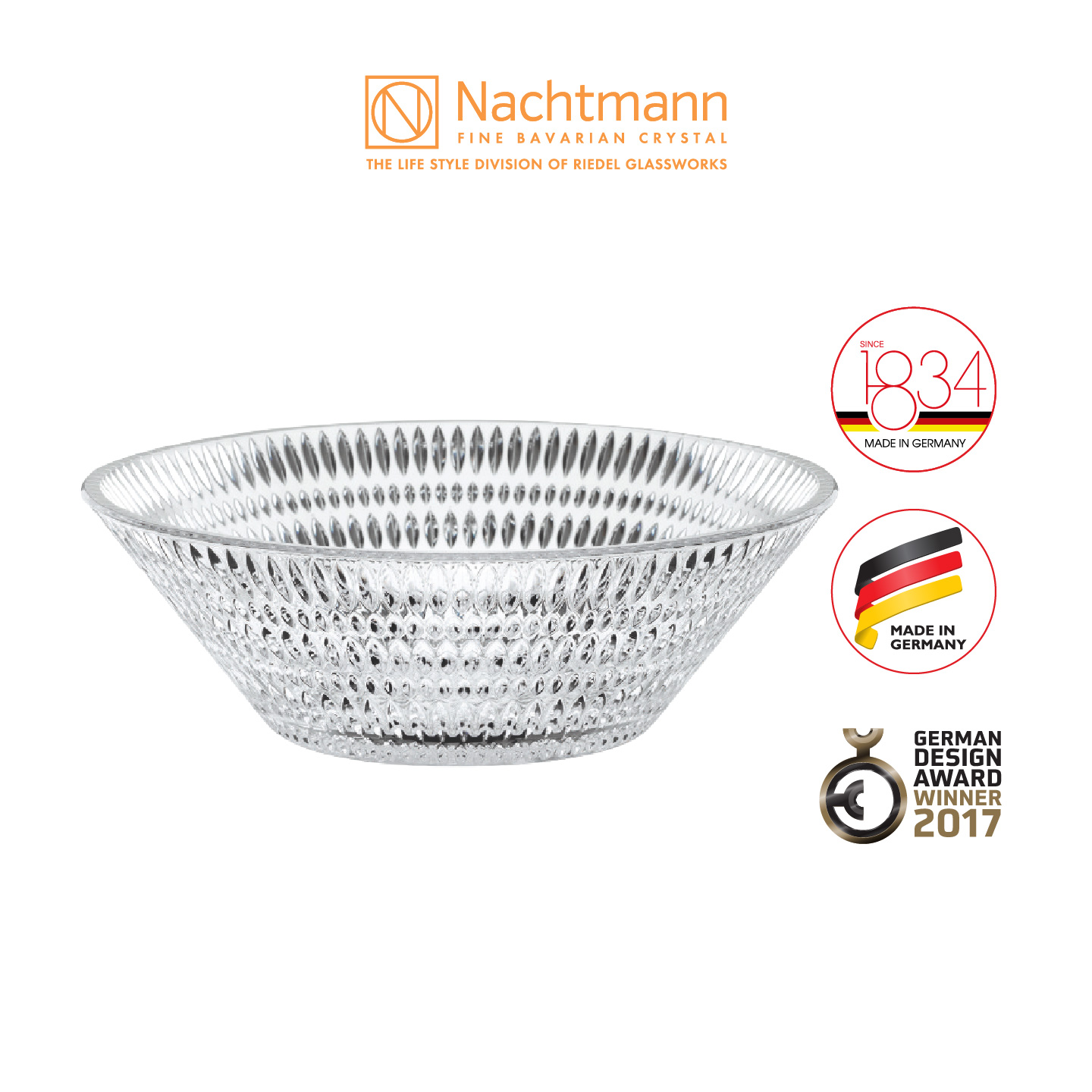 Tô pha lê Nachtmann Ethno 27cm-Hàng chính hãng