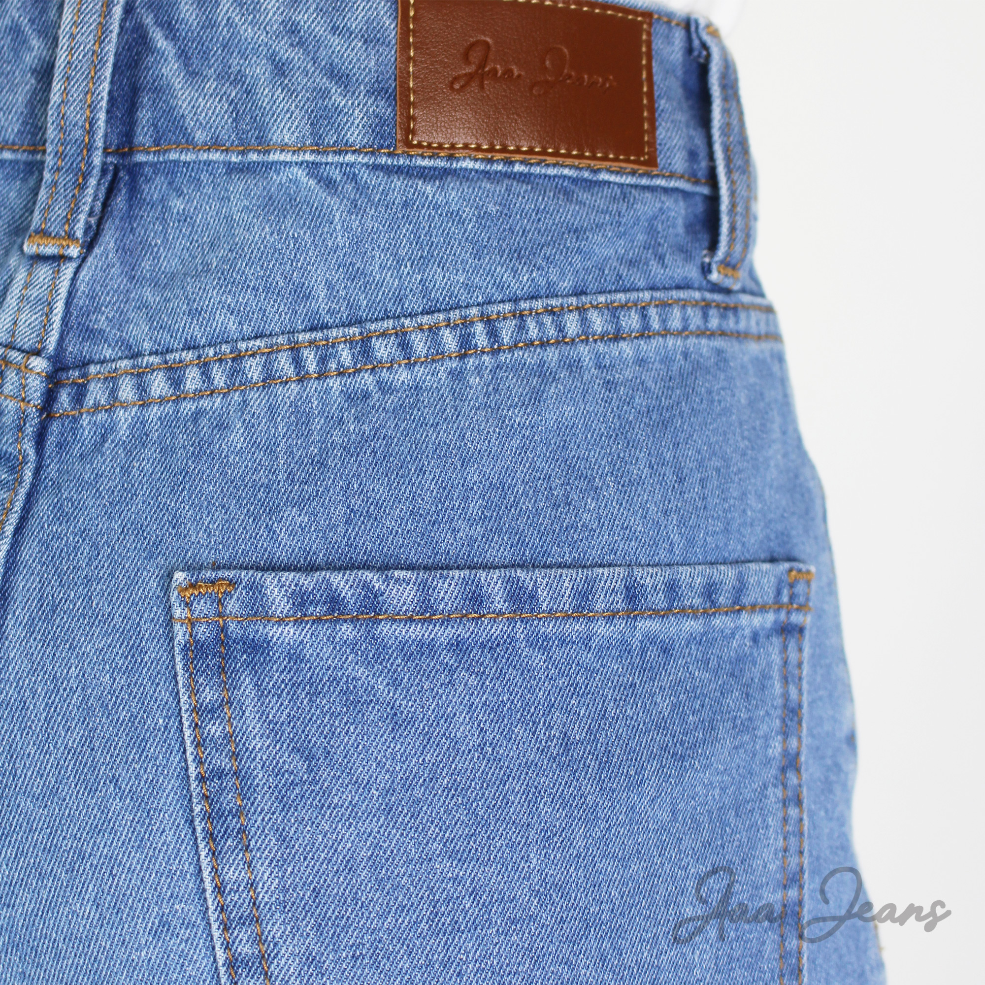 Quần Jean Ống Rộng Nữ Lưng Cao Baby Blue Aaa Jeans