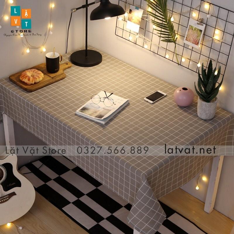 Khăn trải bàn vải nghệ thuật bằng vải cotton và lanh phong cách Vintage- Phụ kiện trang trí nhà cửa, chụp ảnh sản phẩm