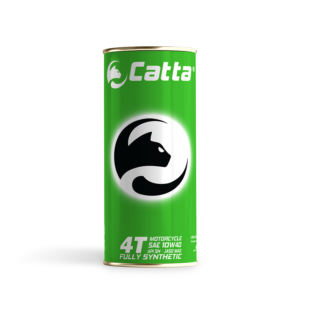Nhớt tổng hợp toàn phần CATTA 4T MOTORCYCLE 0.8L - SAE 10W40, API SN, JASO MA2 - Hàng chính hãng