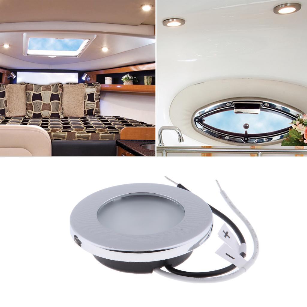 Round LED Ceiling Dome Light, Stainless Steel