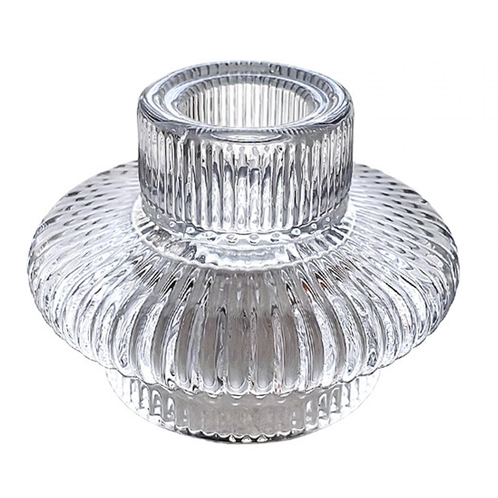 Pillar Candle Stand Candlestick Glass Candle Holder for Party  Holiday