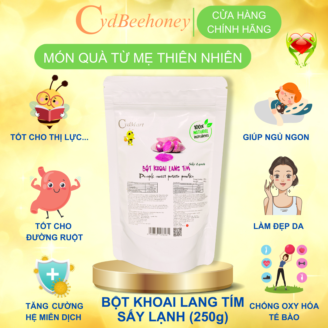 Bột Khoai Lang Tím Sấy Lạnh CvdMart 100g - Purple sweet potato powder CvdMart