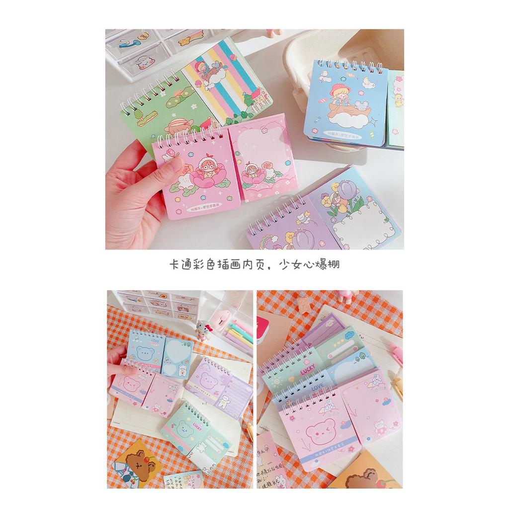 Set sổ tay kèm note giấy ghi chú siêu dễ thương tiện lợi - Note ghi nhớ sổ tay hoạt hình cute - Corgi Shop