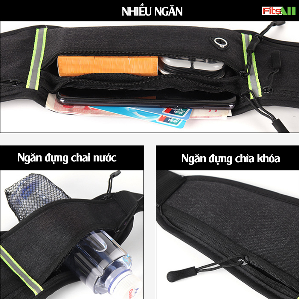 Túi đeo bụng chạy bộ, đai chạy bộ, túi đeo hông đựng điện thoại tới 7 inch, phong cách thể thao chạy bộ, tập gym, leo núi phù hợp cho nam và nữ 