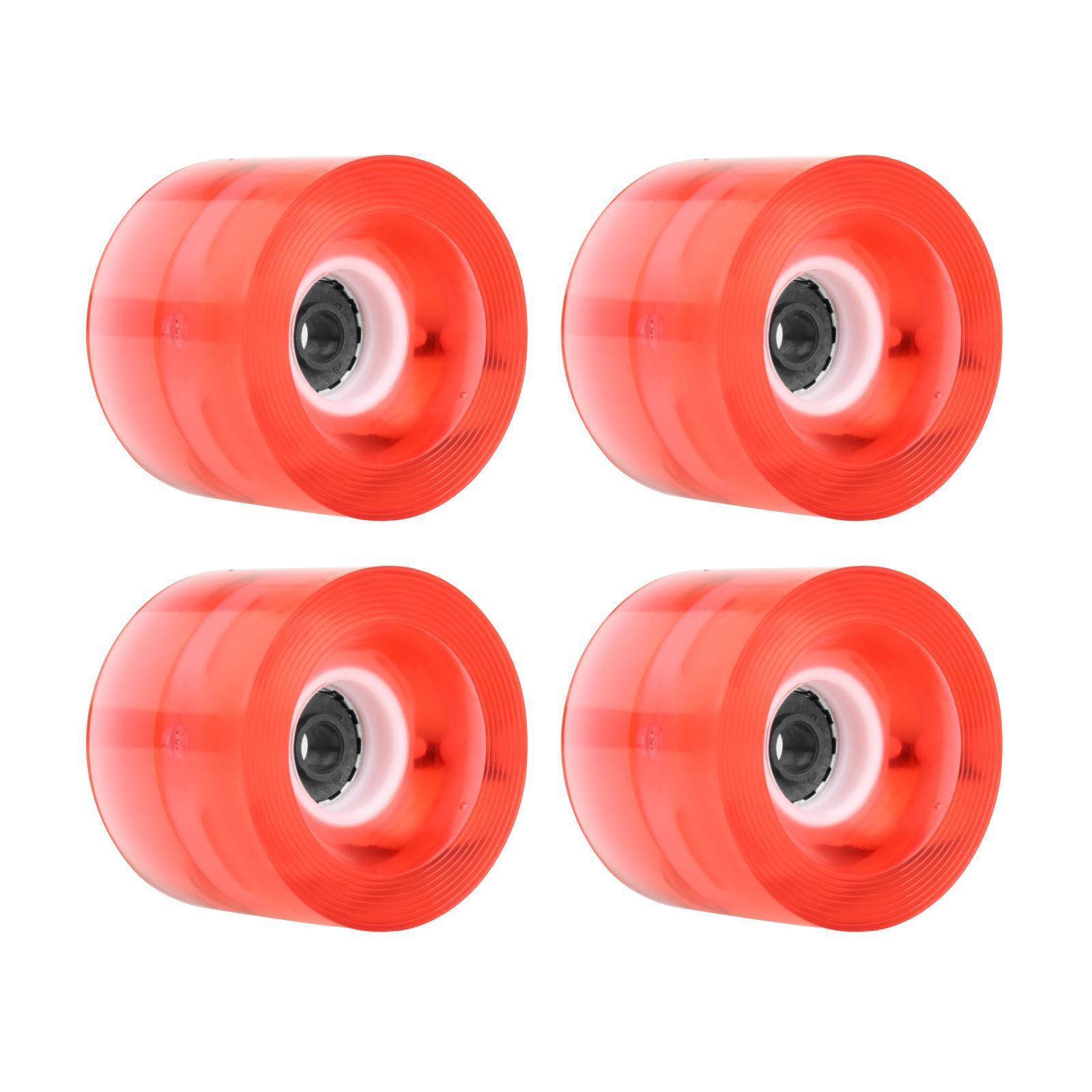 4Pack Light up Skateboard Wheels Longboard Repair Maintenance Wheel Red