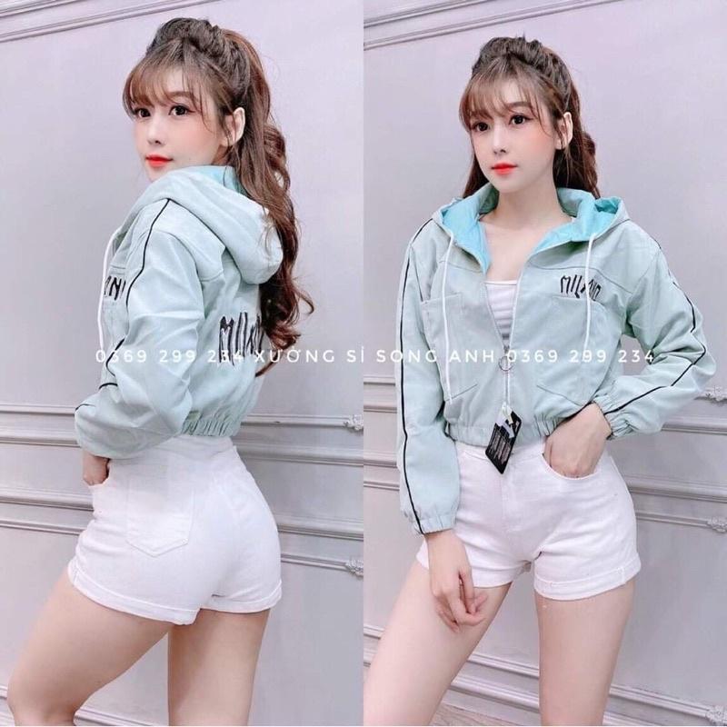 áo khoác nữ nhung bố 2 lớp thêu cao cấp