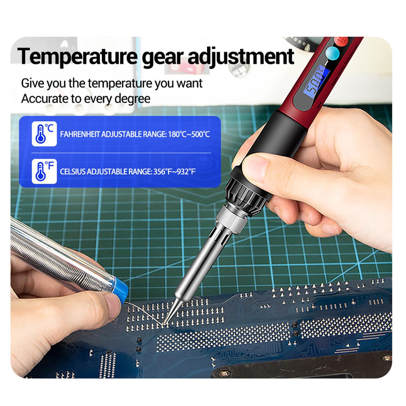 60W Temperature Adjustable Electric Soldering Iron Weld Tin Welding Pen