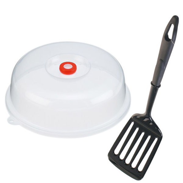 Combo Xẻng lật có rãnh và Nắp đậy dùng cho lò vi sóng nội địa Nhật Bản