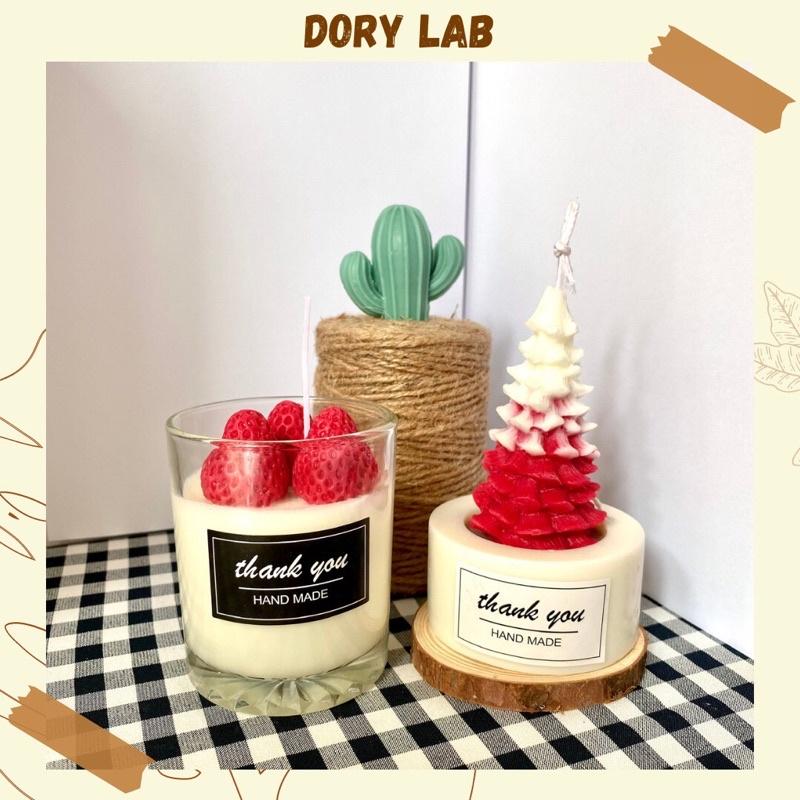 Nến Ly Dâu Tây Handmade Không Khói Giúp Thư Giãn, Decor Phòng - Dory Lab