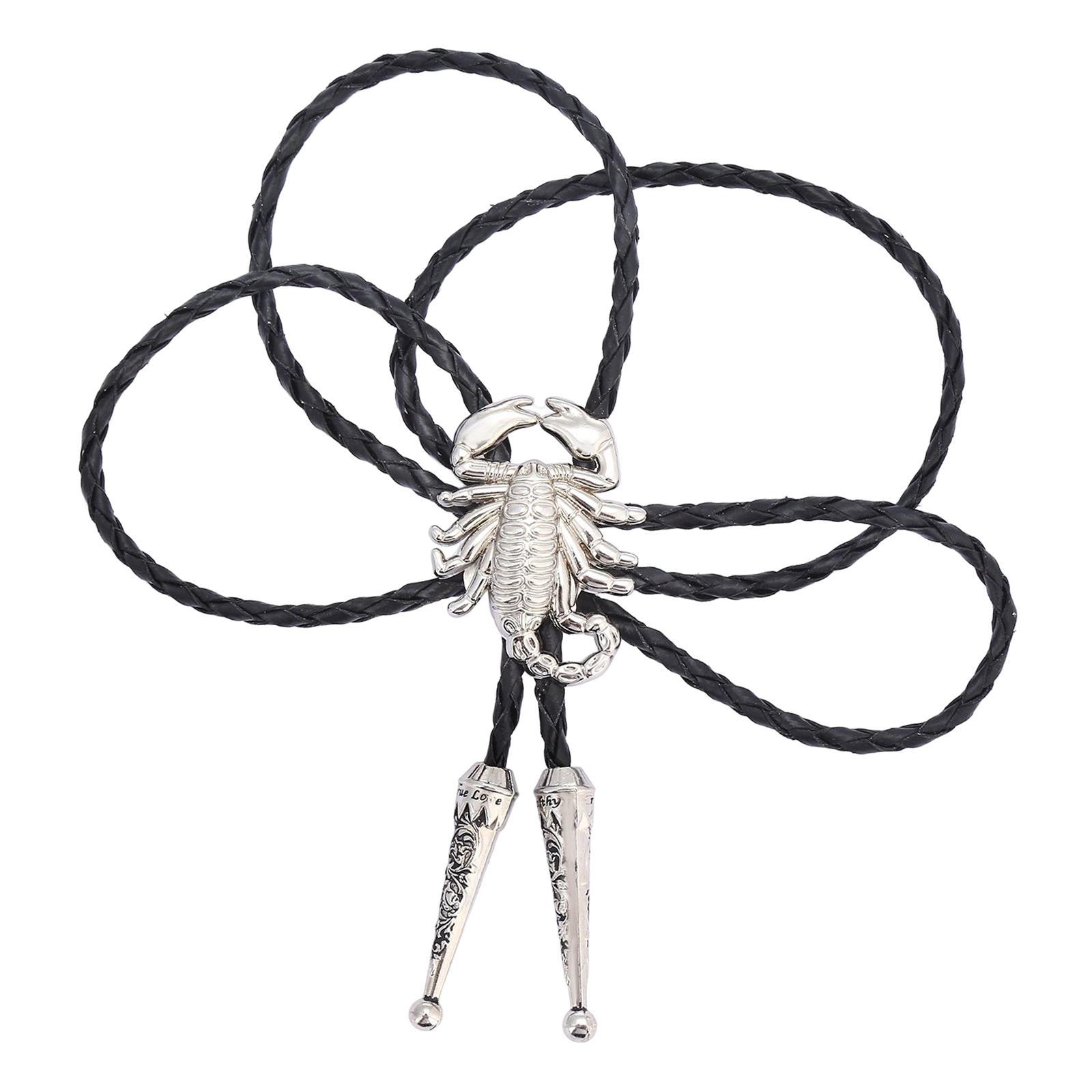 2 pieces Bolo Tie Necklace Pendant Vintage Style Adjustable for Men Women