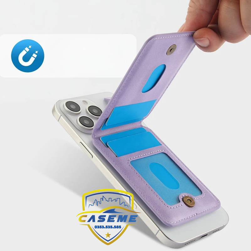 Ví đựng thẻ Mag safe Caseme chặn RFID kiêm chân đế cao cấp - Hàng chính hãng