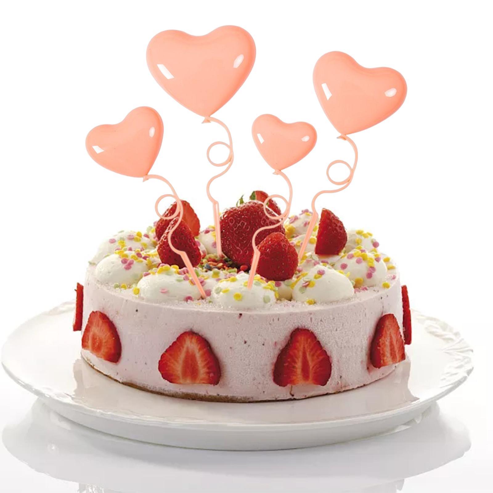 Cake Decorations Heart Shape 3D Love Ornaments for
