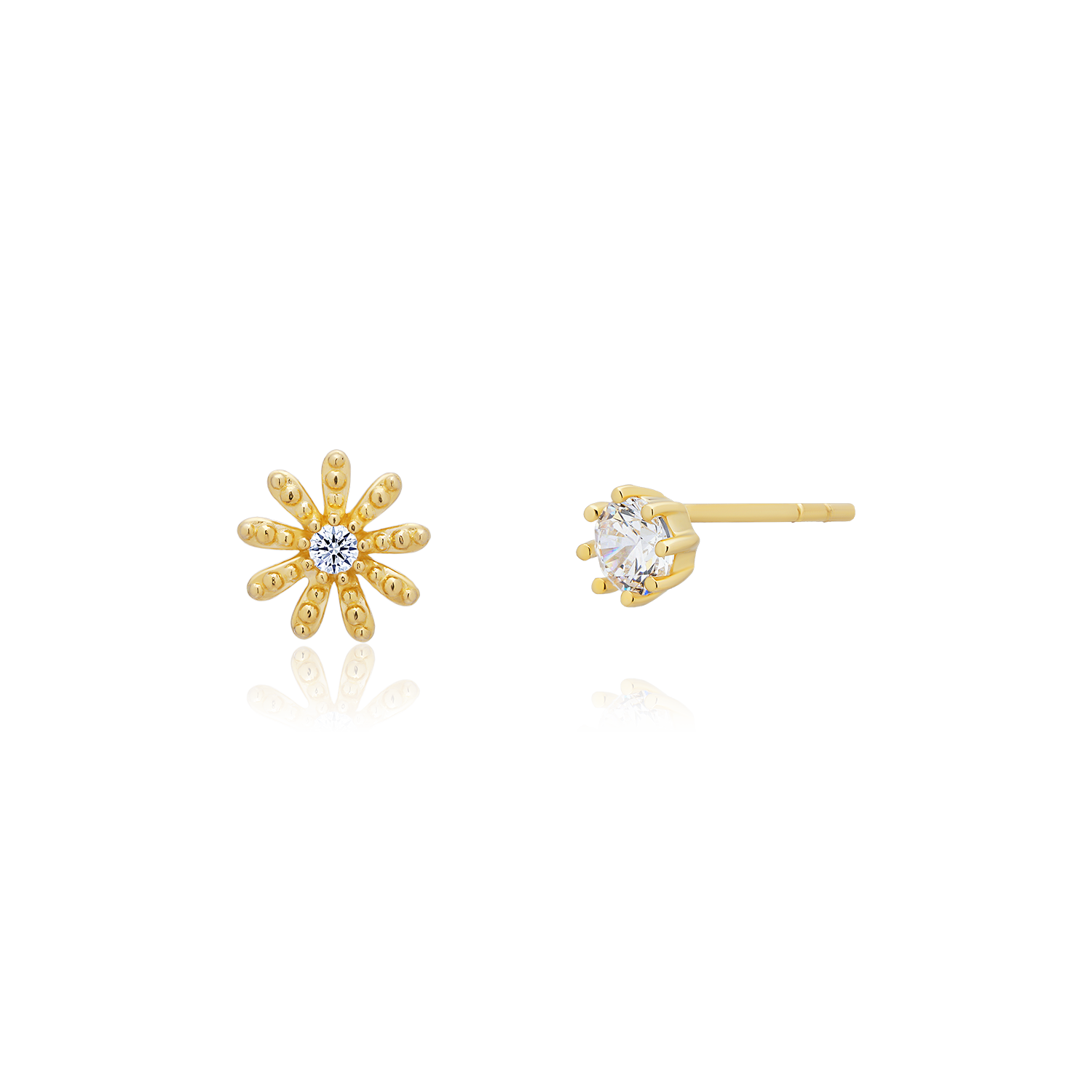Bông Tai Nữ Vàng 14K BT377 Huy Thanh Jewelry