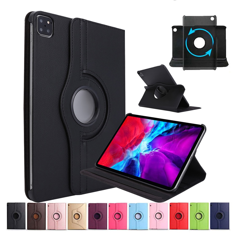 Bao da dành cho iPad Pro 12.9 2020 / iPad Pro 12.9 2021 chip M1 xoay 360 độ chống bụi chấm thấm tiện lợi