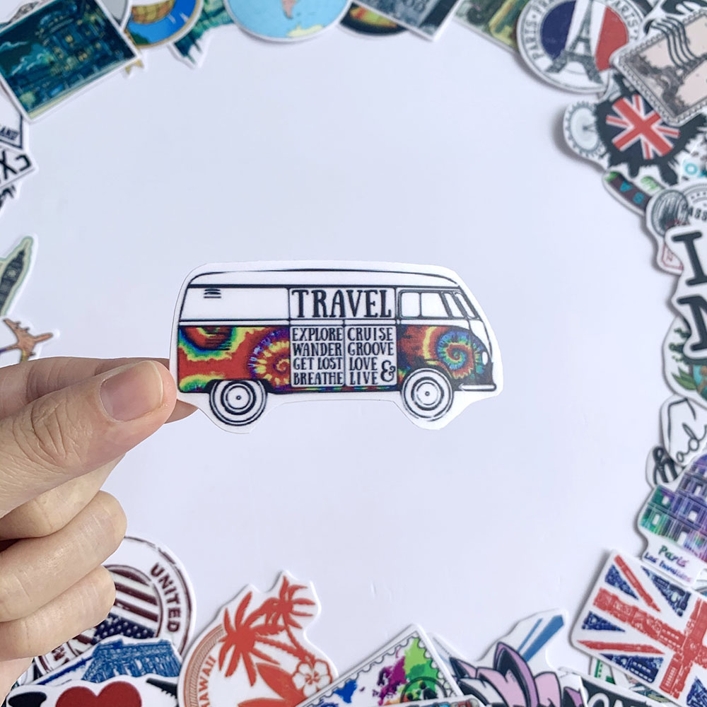 Bộ 20 Sticker Travel Du Lịch Hình Dán Trang Trí Vali Chống Nước Decal Chất Lượng Cao Xe Đạp Xe Máy Xe Điện Motor Laptop Nón Bảo Hiểm Máy Tính Học Sinh Tủ Quần Áo Nắp Lưng Điện Thoại