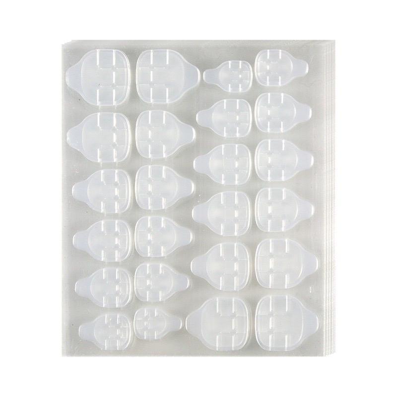 Miếng Dán Nail Box Siêu Mỏng 24 Miếng/Tờ Tiện Lợi, Dán Nailbox Móng Giả Silicon Hai Mặt, Trong Suốt Làm Nail Nhanh Chóng