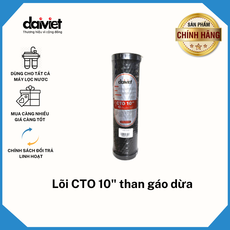 COMBO 3 LÕI LỌC NƯỚC THÔ 1-2-3 CERAMIC - OCB THAN GÁO DỪA- CTO THAN GÁO DỪA -HÀNG CHÍNH HÃNG