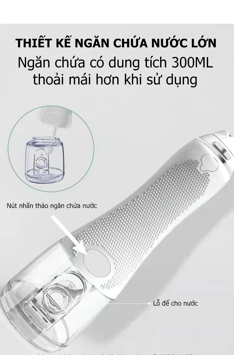 Máy tăm nước du lịch cầm tay Enpis SS33 Pro cao cấp chống nước với 5 chế độ chăm sóc răng miệng-Hàng Chính Hãng