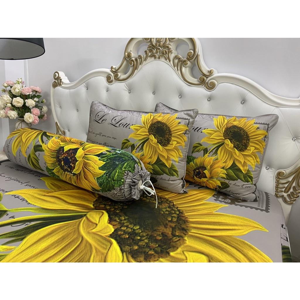 Bộ Drap gối thun Ý 5D Cao Cấp , mát lạnh, thấm hút tốt