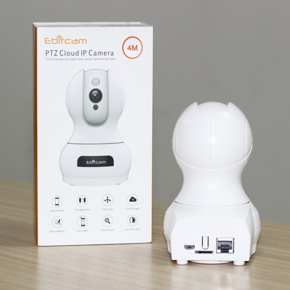 Camera IP Wifi Ebitcam E3 phân giải 4.0MP 2602x1472 siêu nét hồng ngoại ban đêm - đàm thoại 2 chiều (nhiều màu) Hàng Chính Hãng