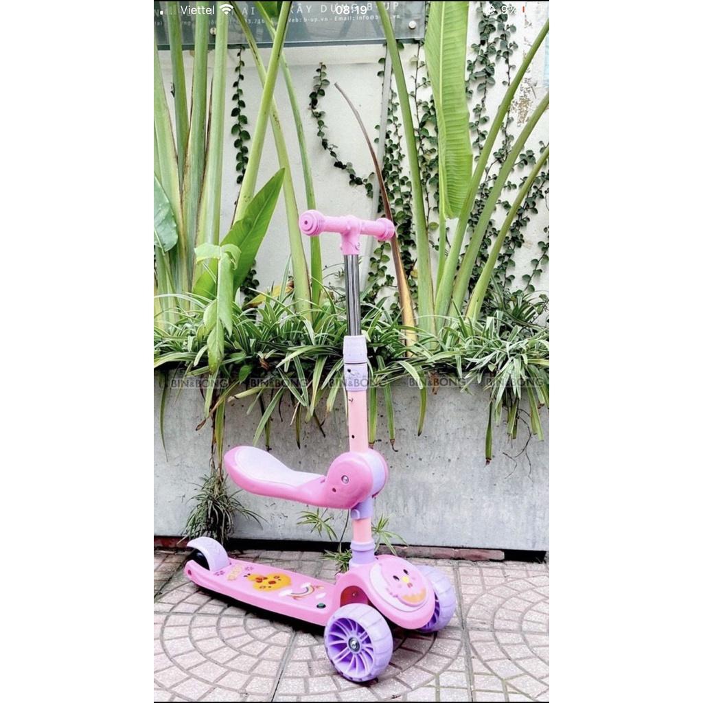 Xe Trượt Scooter 3 bánh có nhạc, đèn led, ghế ngồi cho trẻ chắc chắn (hàng có sẵn tại kho)