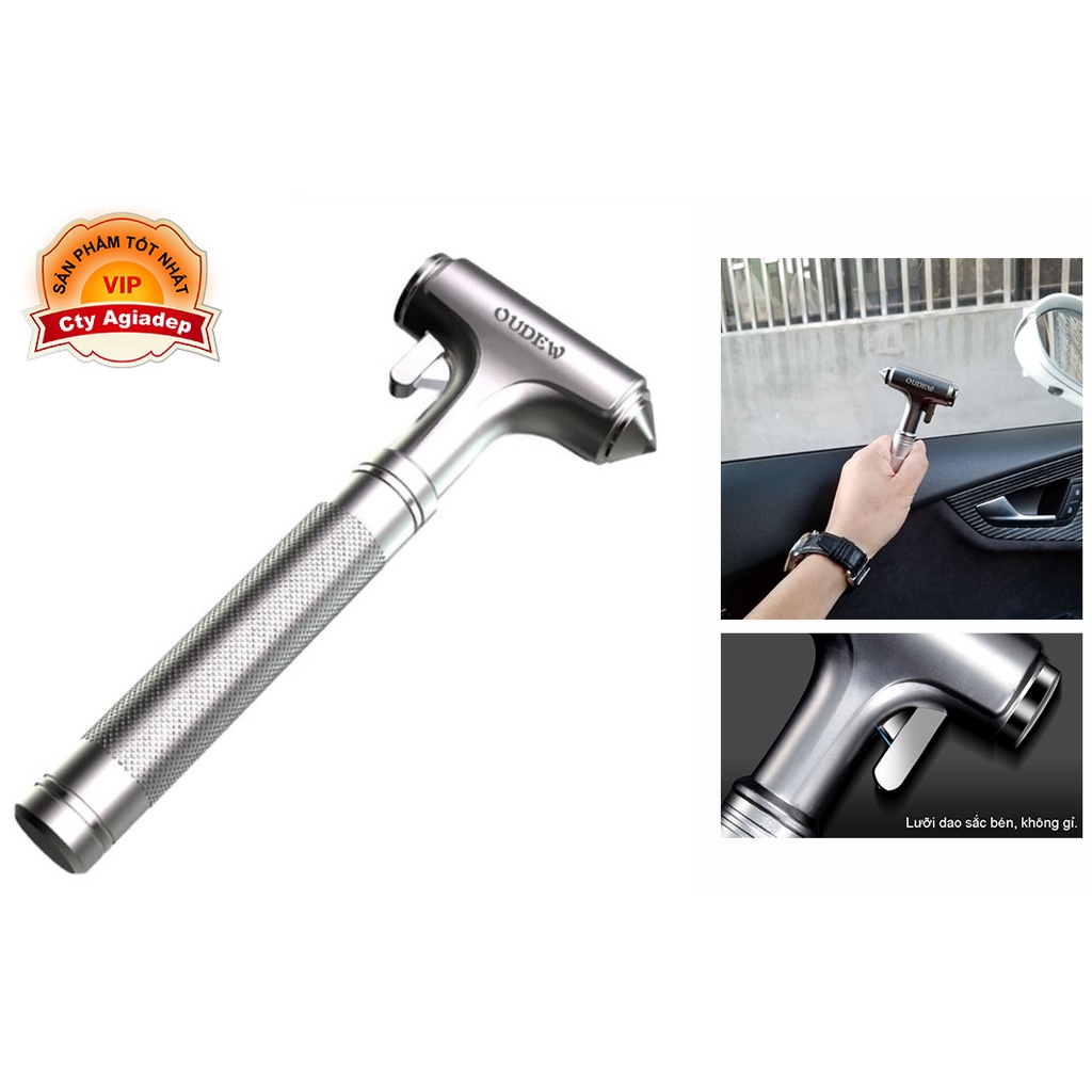Dụng cụ Búa AGD đập kính cường lực oto xe hơi car an toàn