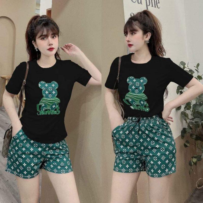 SÉT BỘ THỂ THAO FORM RỘNG PHỐI HỌA TIẾT GẤU THÊU SIÊU HOT