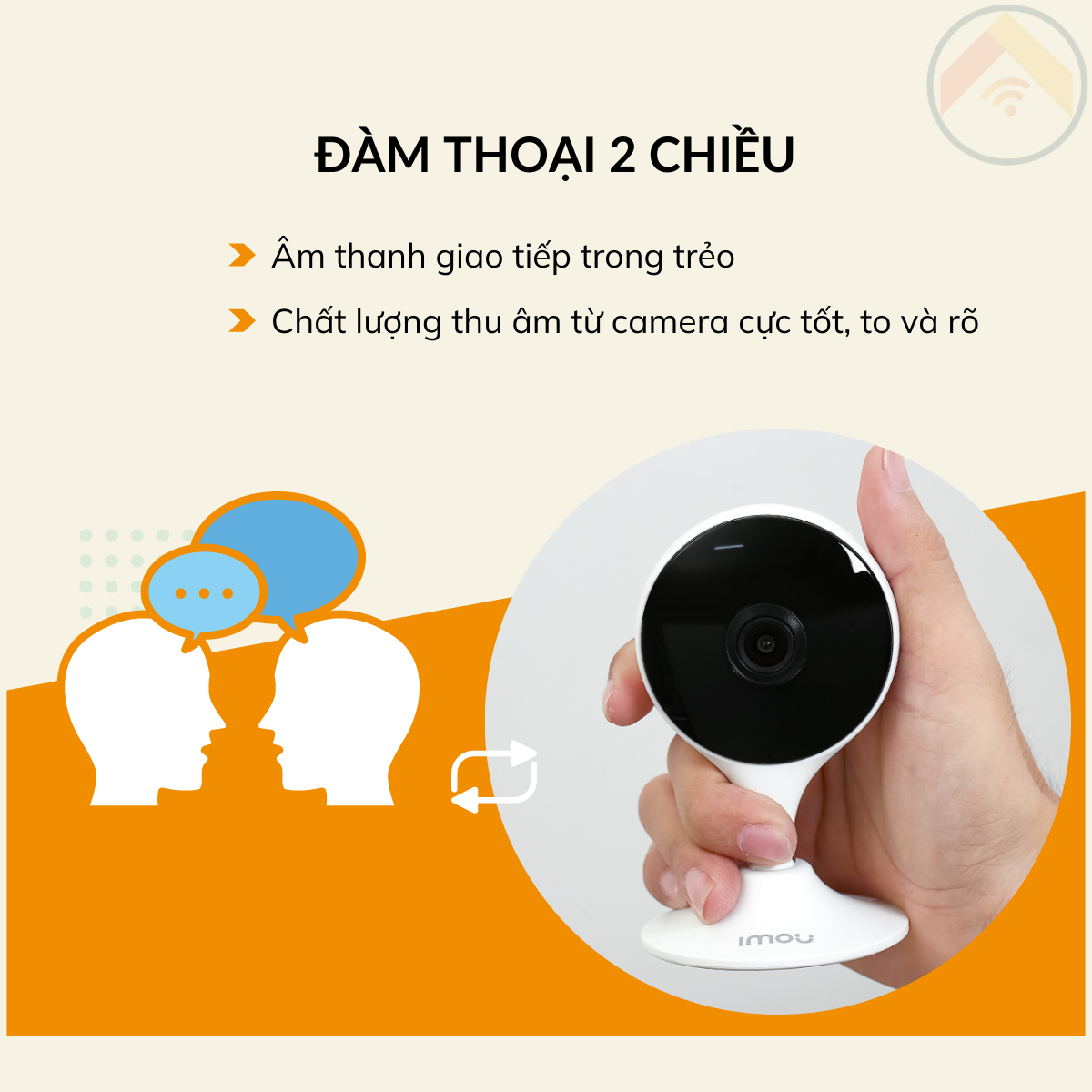 Hàng chính hãng Camera IMOU CUE-2D C22SP kèm thẻ nhớ 32GB Wifi 2MP(1080P) H264