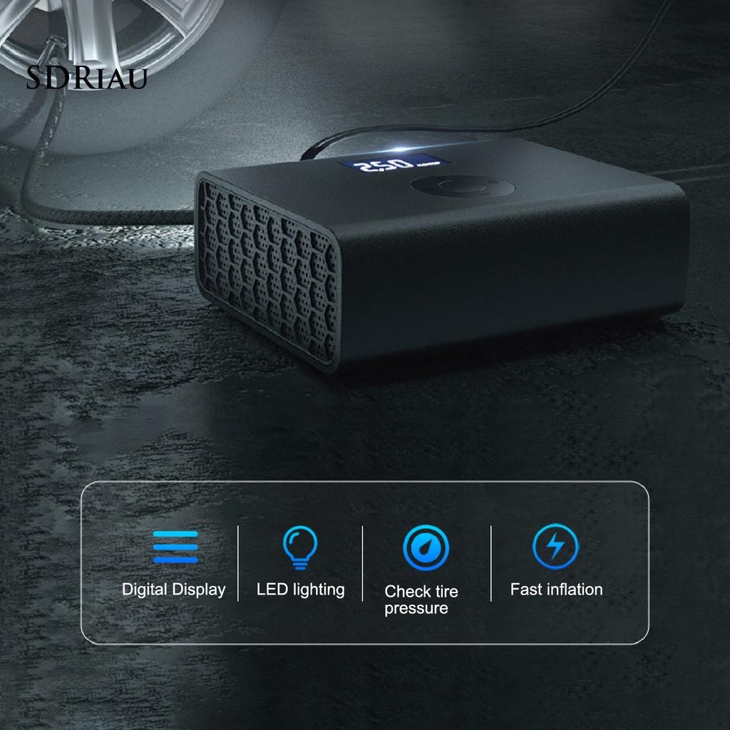 *QCDZ* Portable Car Air Pump Electric Automatic Tire Inflator Air Compressor Pump for Vehicles